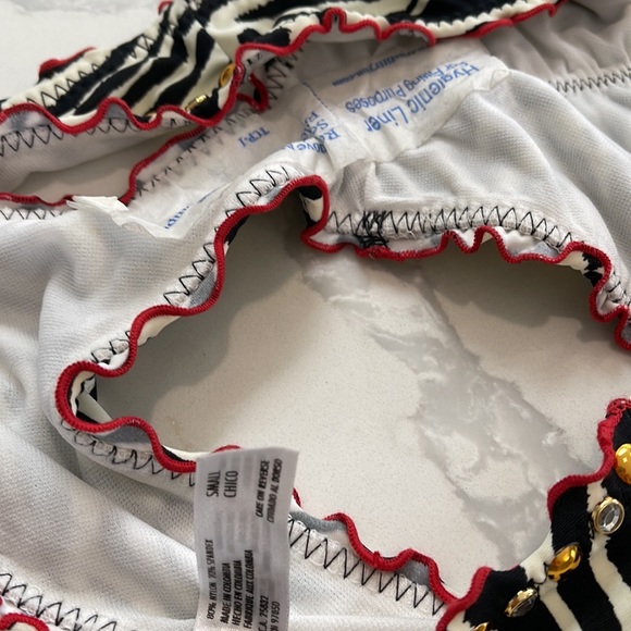 Lilies Fama Zebra Studded Bikini. Small. - Picture 3 of 5